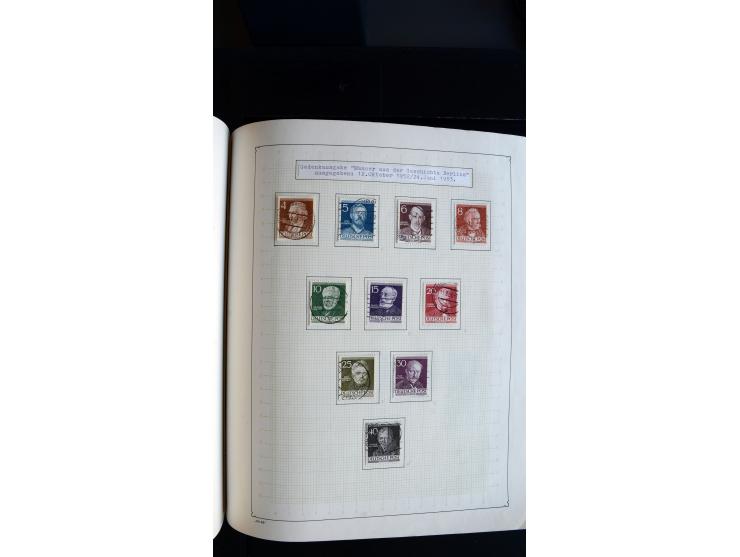 1948/68, sehr schöne gestempelte Sammlung, bis 5M. Schwarzaufdruck in den Hauptnummern augenscheinlich komplett, mit etlichen