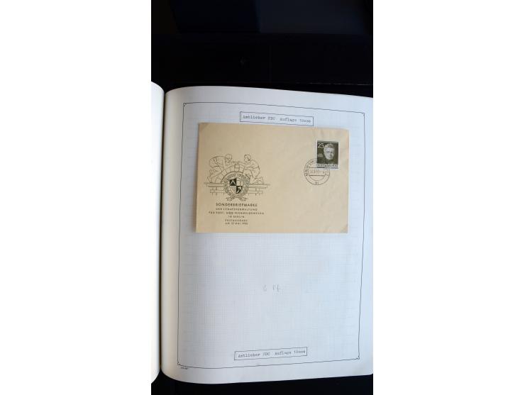 1948/68, sehr schöne gestempelte Sammlung, bis 5M. Schwarzaufdruck in den Hauptnummern augenscheinlich komplett, mit etlichen