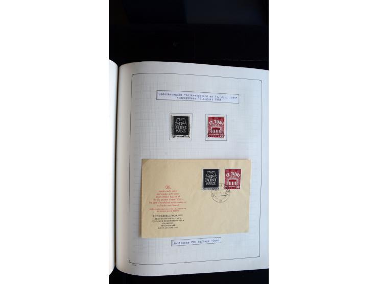 1948/68, sehr schöne gestempelte Sammlung, bis 5M. Schwarzaufdruck in den Hauptnummern augenscheinlich komplett, mit etlichen