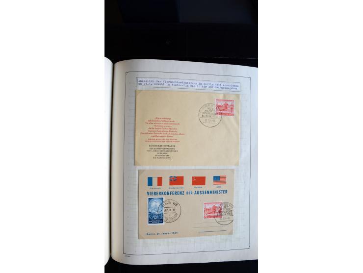 1948/68, sehr schöne gestempelte Sammlung, bis 5M. Schwarzaufdruck in den Hauptnummern augenscheinlich komplett, mit etlichen