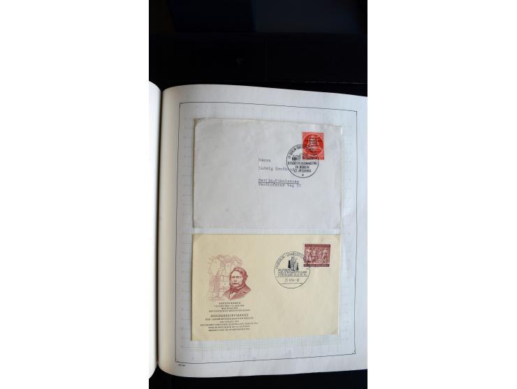 1948/68, sehr schöne gestempelte Sammlung, bis 5M. Schwarzaufdruck in den Hauptnummern augenscheinlich komplett, mit etlichen