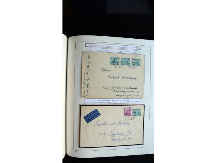 1948/68, sehr schöne gestempelte Sammlung, bis 5M. Schwarzaufdruck in den Hauptnummern augenscheinlich komplett, mit etlichen