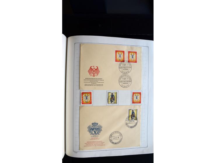 1948/68, sehr schöne gestempelte Sammlung, bis 5M. Schwarzaufdruck in den Hauptnummern augenscheinlich komplett, mit etlichen