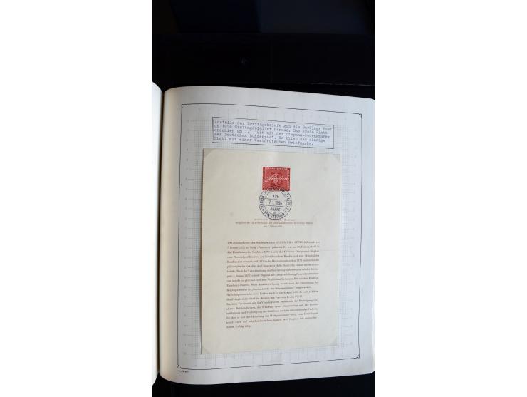 1948/68, sehr schöne gestempelte Sammlung, bis 5M. Schwarzaufdruck in den Hauptnummern augenscheinlich komplett, mit etlichen