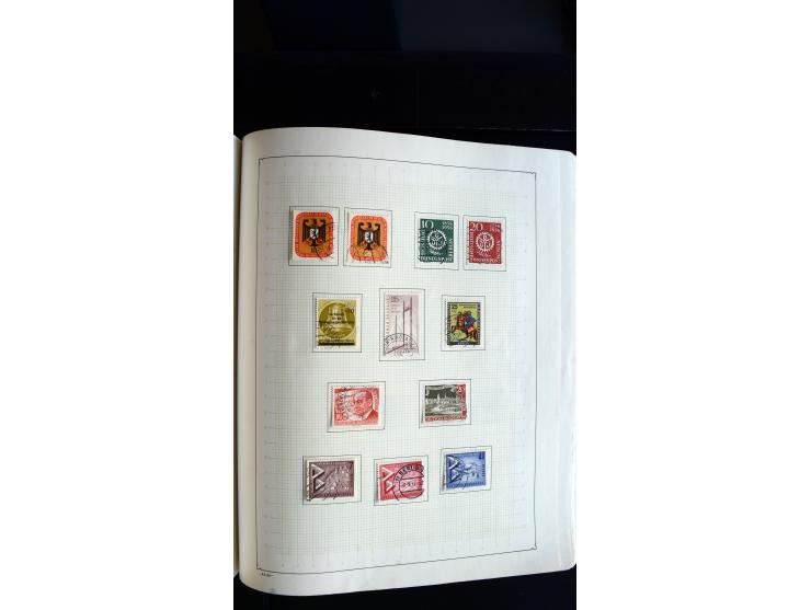 1948/68, sehr schöne gestempelte Sammlung, bis 5M. Schwarzaufdruck in den Hauptnummern augenscheinlich komplett, mit etlichen