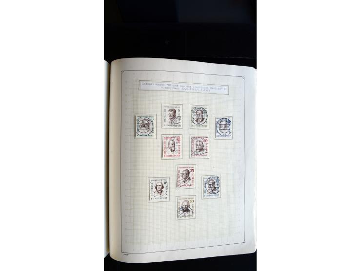 1948/68, sehr schöne gestempelte Sammlung, bis 5M. Schwarzaufdruck in den Hauptnummern augenscheinlich komplett, mit etlichen