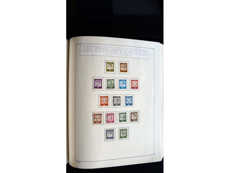 1948/68, sehr schöne gestempelte Sammlung, bis 5M. Schwarzaufdruck in den Hauptnummern augenscheinlich komplett, mit etlichen