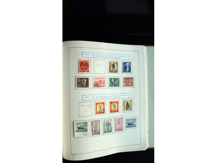 1948/68, sehr schöne gestempelte Sammlung, bis 5M. Schwarzaufdruck in den Hauptnummern augenscheinlich komplett, mit etlichen