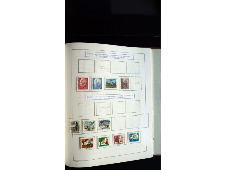 1948/68, sehr schöne gestempelte Sammlung, bis 5M. Schwarzaufdruck in den Hauptnummern augenscheinlich komplett, mit etlichen