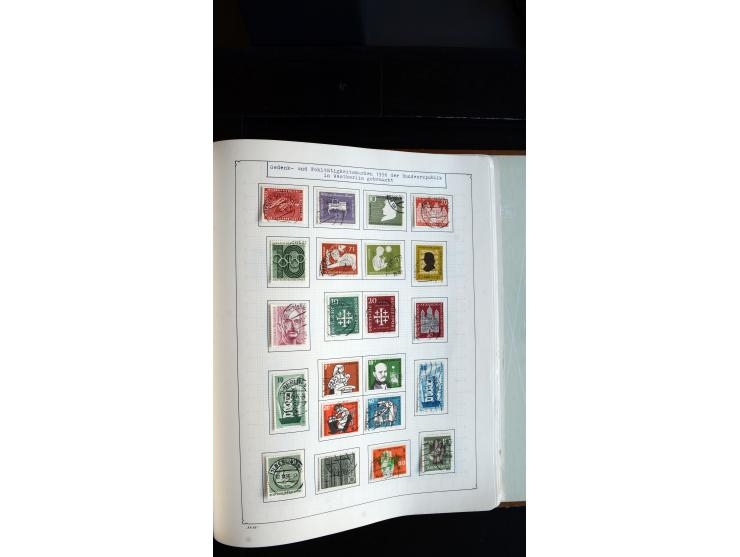 1948/68, sehr schöne gestempelte Sammlung, bis 5M. Schwarzaufdruck in den Hauptnummern augenscheinlich komplett, mit etlichen