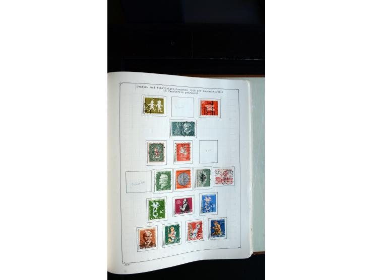 1948/68, sehr schöne gestempelte Sammlung, bis 5M. Schwarzaufdruck in den Hauptnummern augenscheinlich komplett, mit etlichen