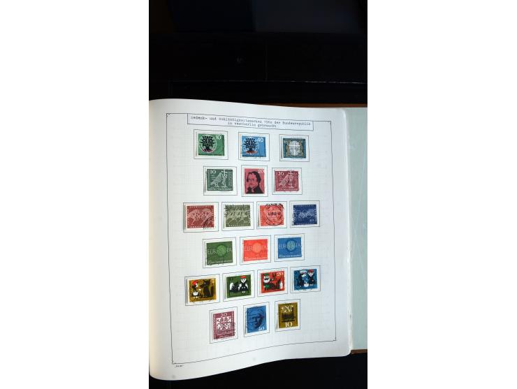 1948/68, sehr schöne gestempelte Sammlung, bis 5M. Schwarzaufdruck in den Hauptnummern augenscheinlich komplett, mit etlichen