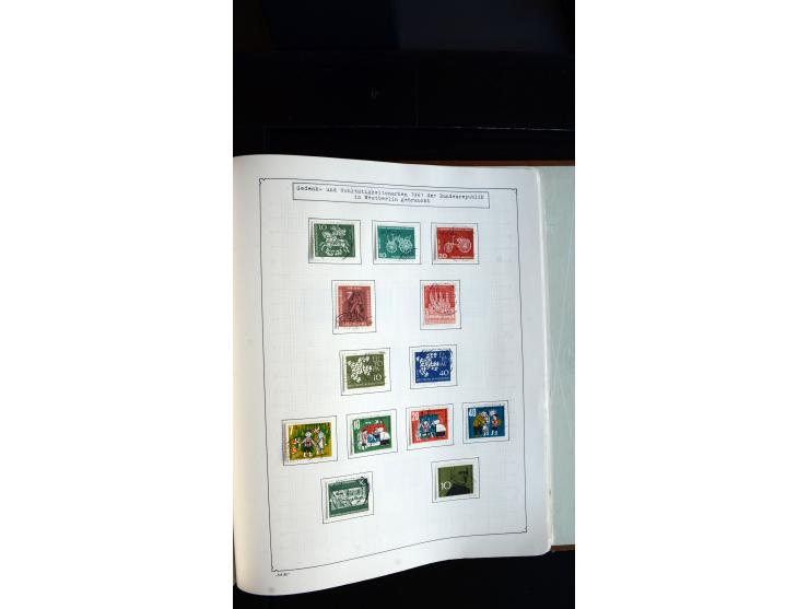1948/68, sehr schöne gestempelte Sammlung, bis 5M. Schwarzaufdruck in den Hauptnummern augenscheinlich komplett, mit etlichen