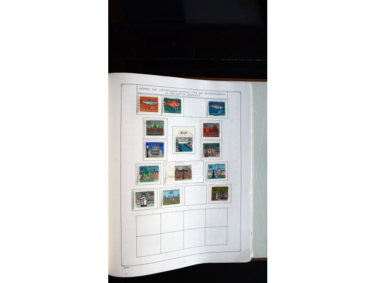 1948/68, sehr schöne gestempelte Sammlung, bis 5M. Schwarzaufdruck in den Hauptnummern augenscheinlich komplett, mit etlichen