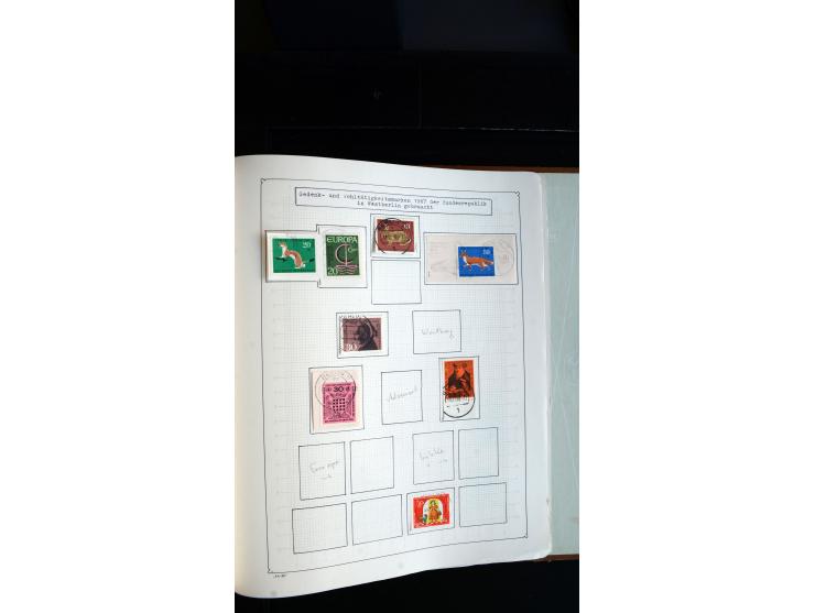 1948/68, sehr schöne gestempelte Sammlung, bis 5M. Schwarzaufdruck in den Hauptnummern augenscheinlich komplett, mit etlichen