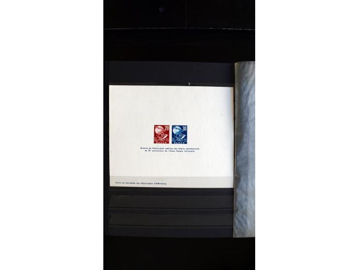 1947/49, hochinteressante Partie Ministerblocks, dabei Baden Mi.-Nr. 14-27, 28-37, 38-41, Bl. 1, 42-45, Bl.2, 46, 47-49, 50-5