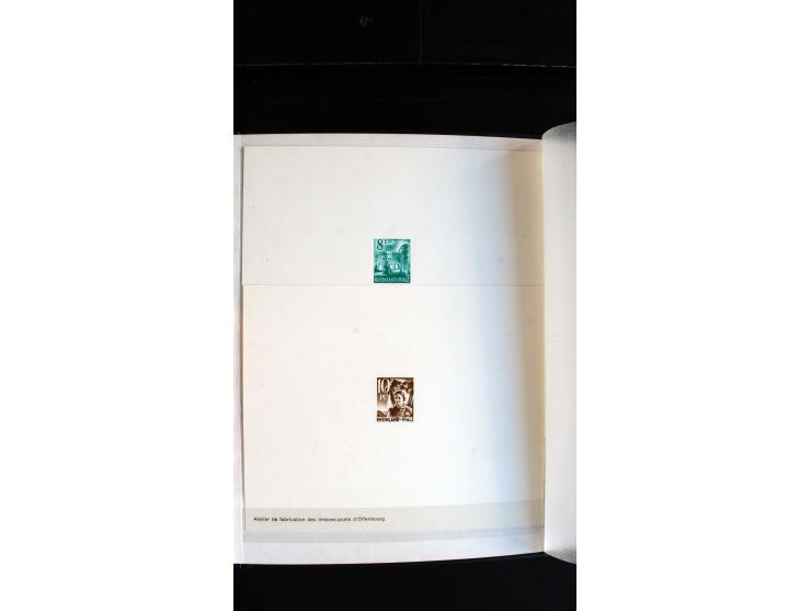 1947/49, hochinteressante Partie Ministerblocks, dabei Baden Mi.-Nr. 14-27, 28-37, 38-41, Bl. 1, 42-45, Bl.2, 46, 47-49, 50-5
