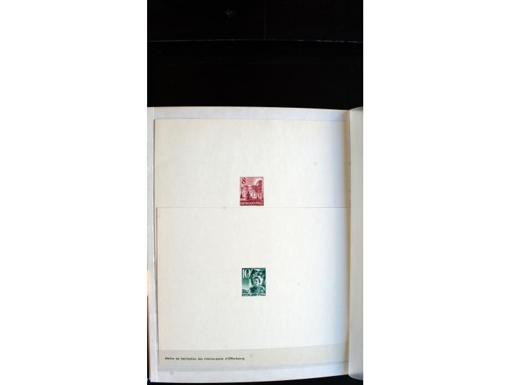 1947/49, hochinteressante Partie Ministerblocks, dabei Baden Mi.-Nr. 14-27, 28-37, 38-41, Bl. 1, 42-45, Bl.2, 46, 47-49, 50-5