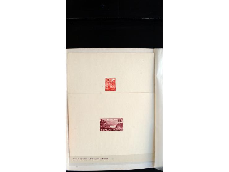 1947/49, hochinteressante Partie Ministerblocks, dabei Baden Mi.-Nr. 14-27, 28-37, 38-41, Bl. 1, 42-45, Bl.2, 46, 47-49, 50-5