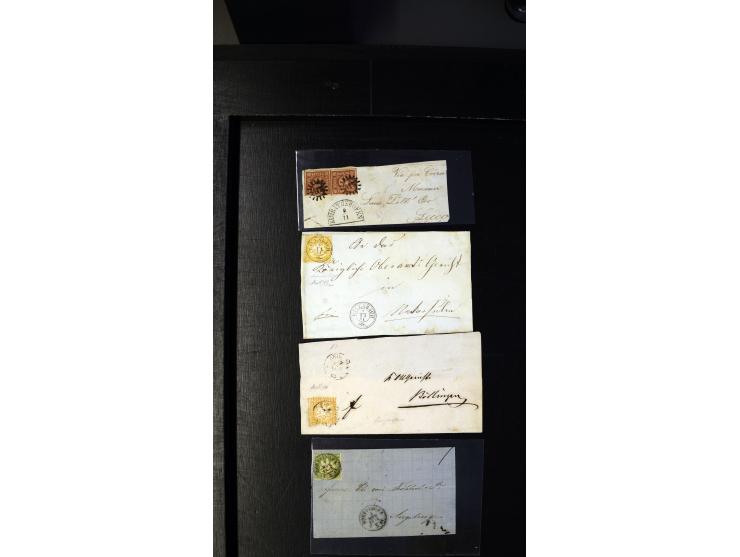 1852/93, kleine Partie Briefe und Briefteile, meist Altdeutschland