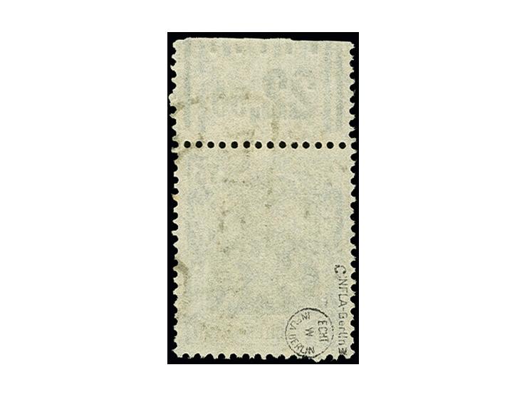 75 Pfg. schwarzgrünblau/grünschwarz mit Walzendruck-Oberrand mit der Konfiguration "1'4'1/1'5'1", sauber gestempelt, tadellos