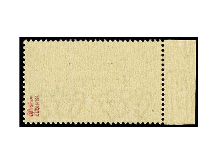 Flugpost 2 L. mit linkem Bogenrand, mit Aufdruckfehler "Besetzuug", postfrisch, tadellos, sign. Ludin BPP sowie Befund Brunel