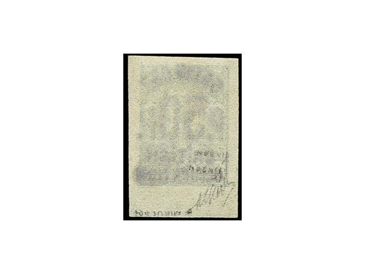 1920, The large 25 and 50r. surcharges from Metalhandstamps, 50r. on 2k. green imperforated, wide margins all around with bot