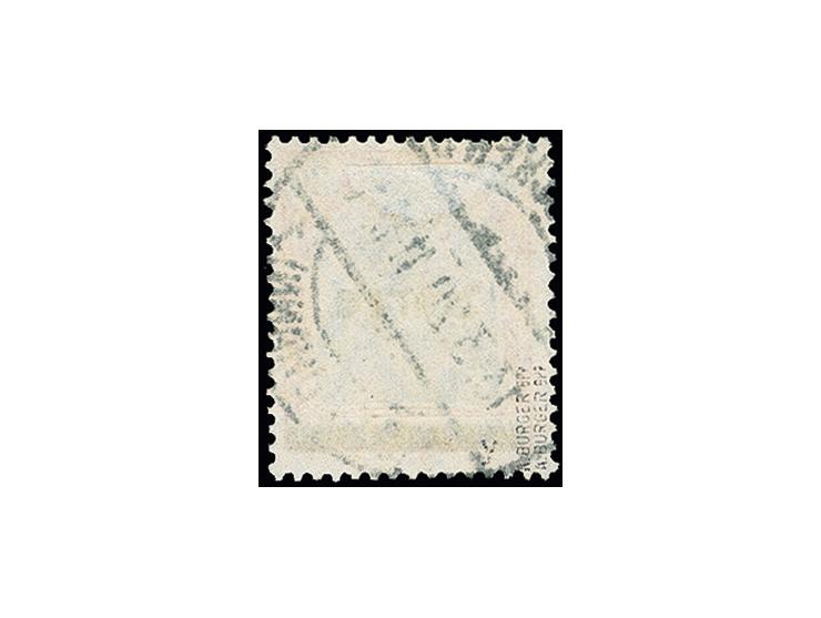 30 Pfg. dunkelrotorange/schwarz auf orangeweiß, sauber gestempelt, tadellos, seltene Variante, bisher sind nur wenige Exempla