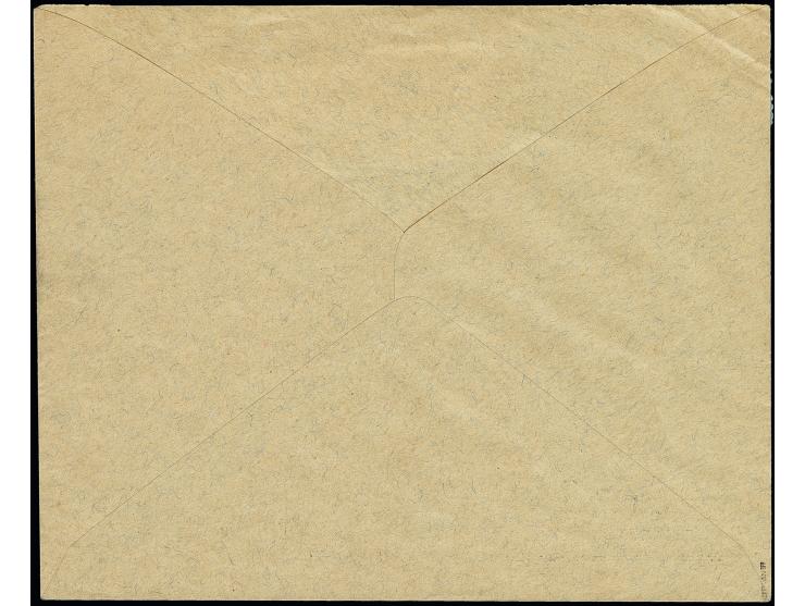 50 C. und 1 Fr. je mit Ersttagsstempel „FRIEDRICHSTHAL 19.9.28“ auf überfrankiertem Luftpost-Drucksachenumschlag mit Flugpost