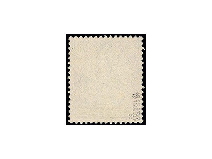 50 Pfg. dunkelbräunlichlila/schwarz auf chromgelb mit doppeltem Aufdruck, gestempelt, tadellos, doppelt sign. Burger BPP mit 