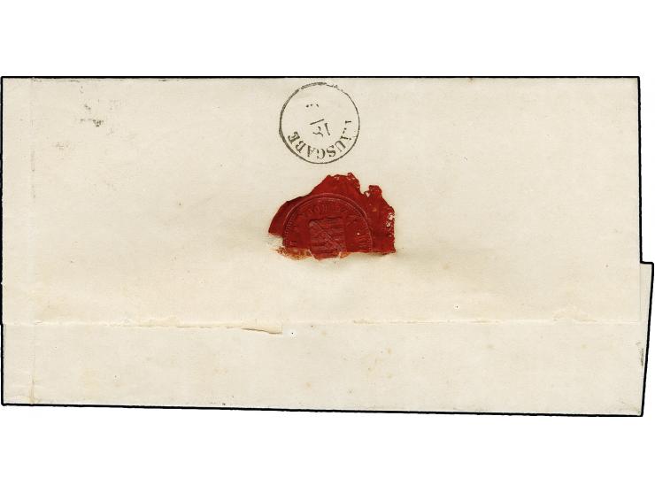 1872, Großer Schild ½ Gr. orange mit Plattenfehler "Kreisbruch unter CH in DEUTSCHE und verdickte 4. Strichleiste rechts, far