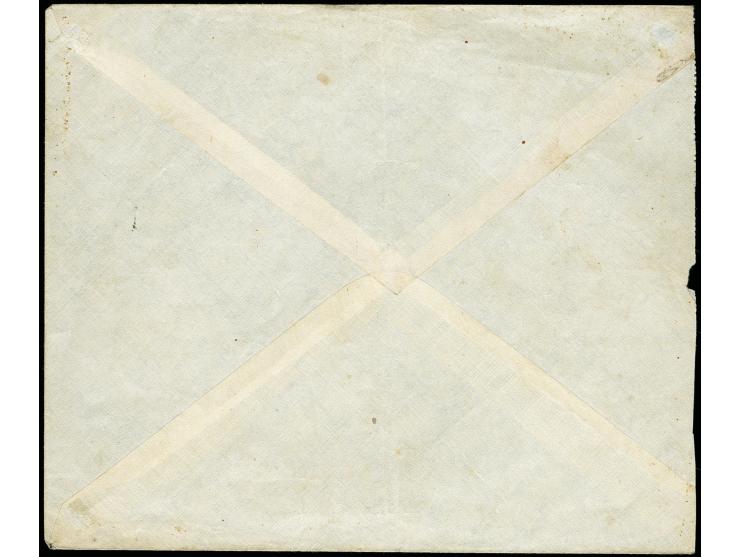 1943, Dai Ni Hon in straight frame on van Konijnenburg 10c. tied by cds. "PALEMBANG 30.9.03" to cover to Moeara-Enim, black c