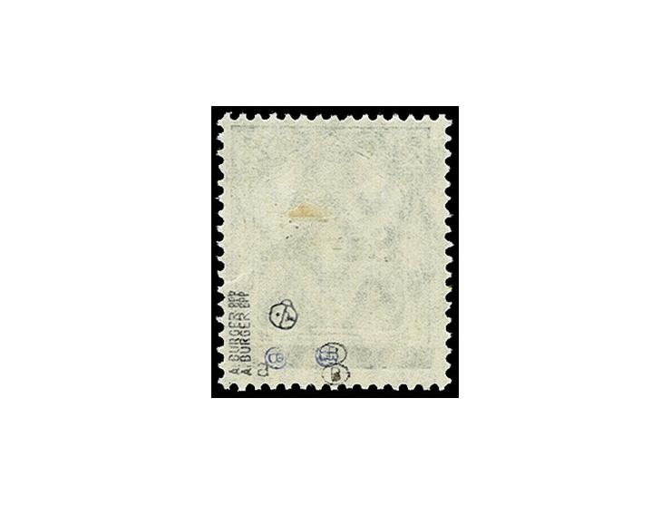 2½ Pfg. olivgrau mit Aufdruckfehler von Feld 7 "Doppelpunkt hinter Sarre", sauber ungebraucht, tadellos, u.a. sign. Dub und B