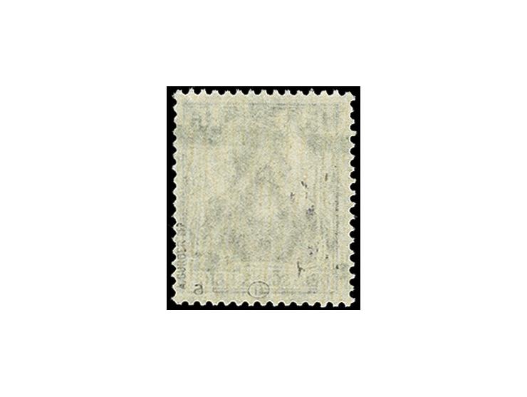 15 Pfg. schwärzlichgrauviolett mit Aufdruck "Text und Balken geteilt; á cheval", sauber ungebraucht, tadellos, sign. Burger B