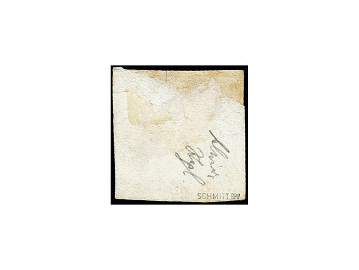 "535" HAIMHAUSEN, gMR in blau klar auf 3 Kr. karmin, allseits breitrandig auf kleinem Briefstück, Pracht, sign. Schmitt BPP