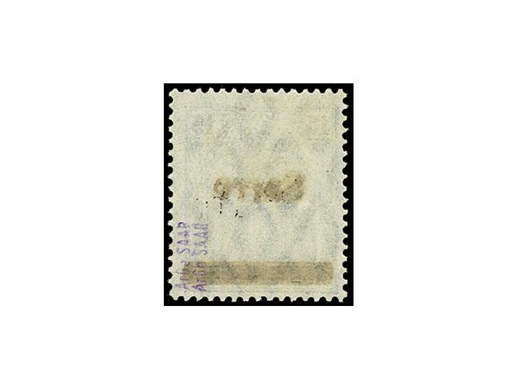 15 Pfg. schwärzlichgrauviolett mit Aufdruckfehler "oberer Bogen des a gebrochen", sauber ungebraucht, tadellos, ehr selten, v