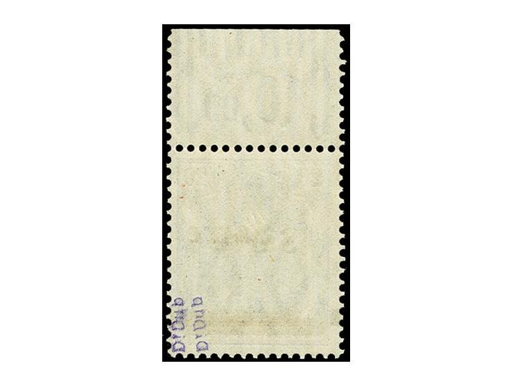 20 Pfg. dunkelkobalt Walzendruck-Oberrandstück, postfrisch, tadellos, selten, es sind nur wenige Bogen mit kopfstehendem Aufd