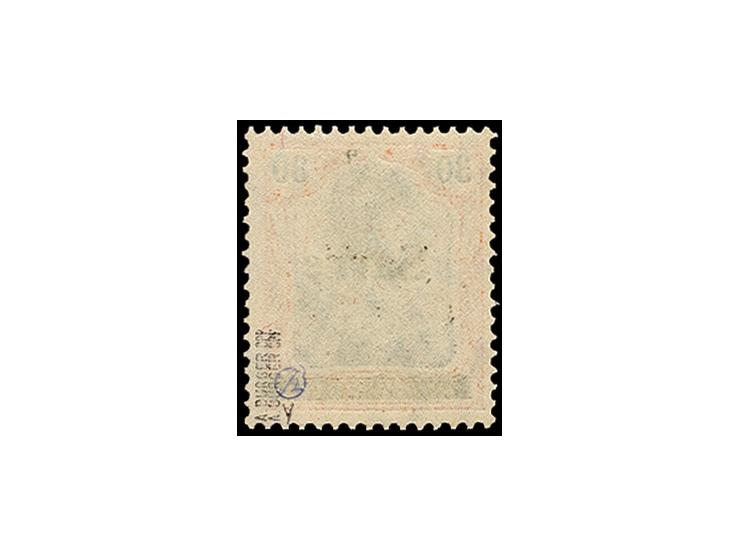 30 Pfg. dunkelrotorange/schwarz auf orangeweiß, postfrisch, tadellos, u.a. sign. Burger BPP