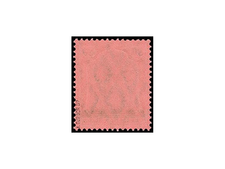 80 Pfg. karminrot/grauschwarz auf mittelgraurot mit Aufdruckfehler "Einkerbungen links am oberen Bogen des S", postfrisch, ta