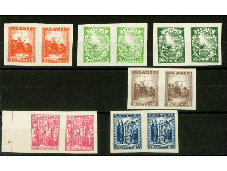 1934, New Constitution 3-40s., archive proofs, imperforated horizontal pairs, without gum, scarce, fine