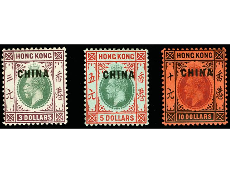 1917/21, George V 3 $-10 $, unused o.g., very fine and fresh