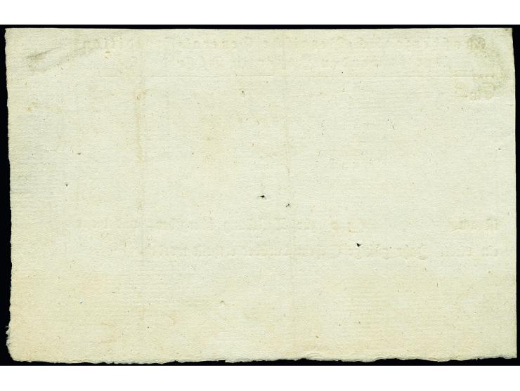 1810, Düsseldorf, Postschein der fahrenden Post im Ortsdruck für einen Beutel mit 1800 Franken nach Gladbach