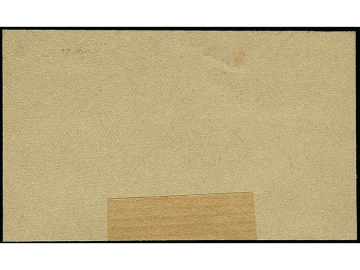 Tunis-Päckchenmarke auf dickem Papier mit violettem L2 „Bei der Feldpost eingeliefert“ auf Briefstück mit Hitler 20 Pfg., Mar