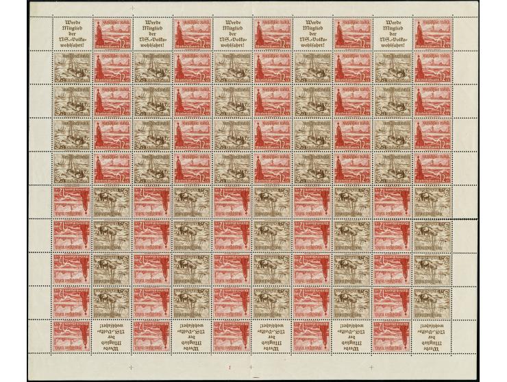1937, WHW-Schiffe, beide Markenheftchenbogen kpl., postfrisch, je einmal gefaltet und zum Teil angetrennt (Mi. 1.150,-)