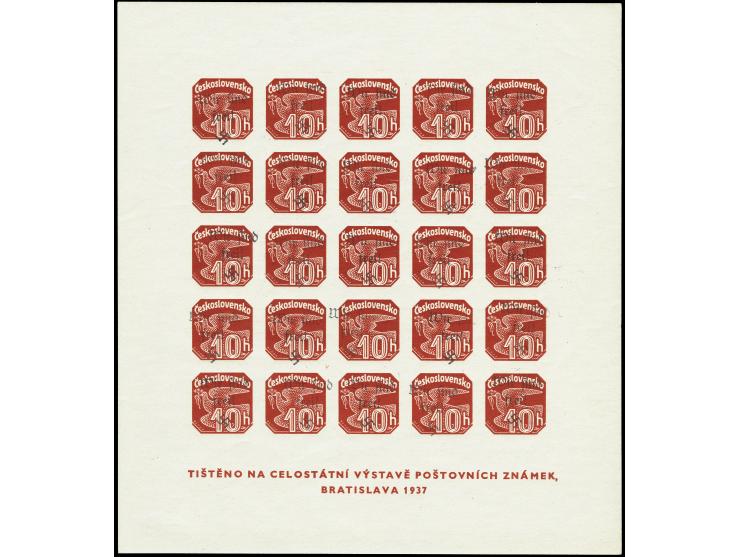 Bratislava-Block, postfrisch, tadellos, rückseitig mit etwas Aufdruckfarbe, in dieser Erhaltung selten, Blockmarken teils sig