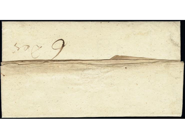 "P.130.P./DISSEN", L2 leicht und sauber auf komplettem Faltbrief 1813 nach Wesel