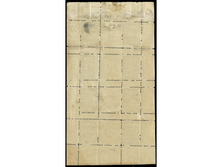 ZIENKOV: 1898, 3k. bronze, complete sheet consisting of four tête-bêche pairs, unused with original gum, some perf seperation