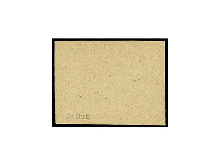 12 Pfg. dunkelrosarot mit Druck auf der Gummiseite, postfrisch, unsigniert mit Fotoattest Ströh BPP: "...in tadelloser postfr