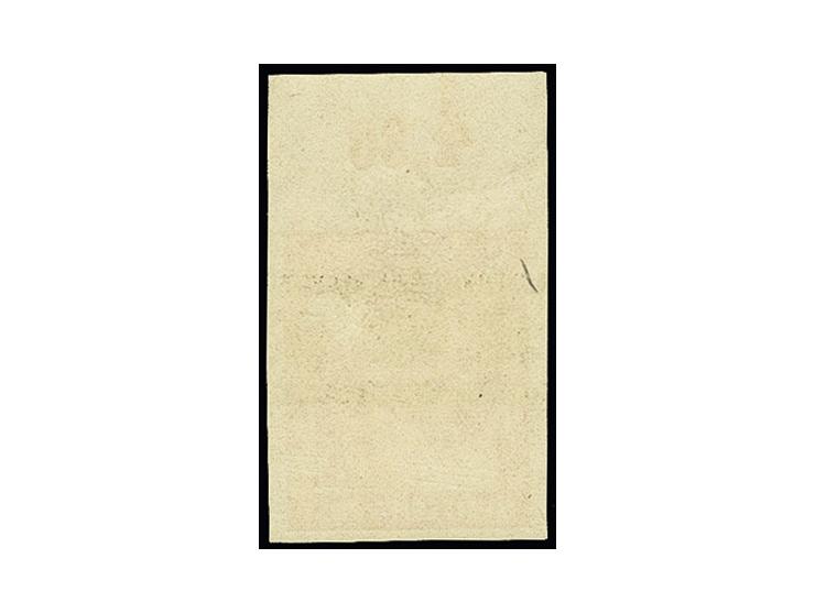 8 Pfg. ungezähnt mit Plattdruckoberrand, postfrisch mit Fingerdruckspur und winzigen, herstellungsbedingten Fremdkörper, sons