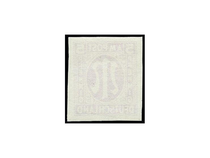 5 Pfg. Probedruck pupur ungezähnt auf normalem Papier, postfrisch, tadellos, Fotoattest Hettler BPP (1993) (Mi. 1.200,-)